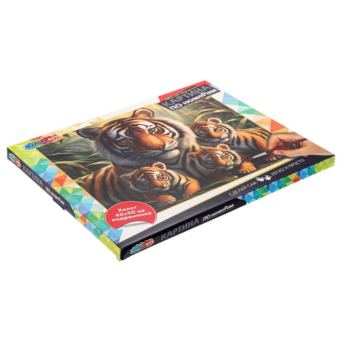 Холст по номерам Дикое семейство