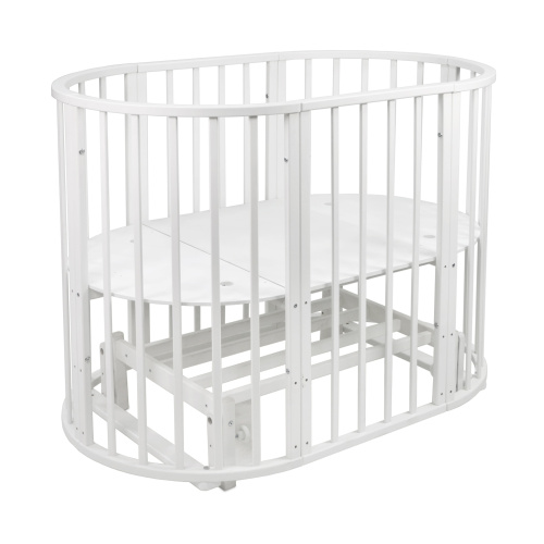 Кровать Омега New 6в1 круг-овал с маятником(белый)