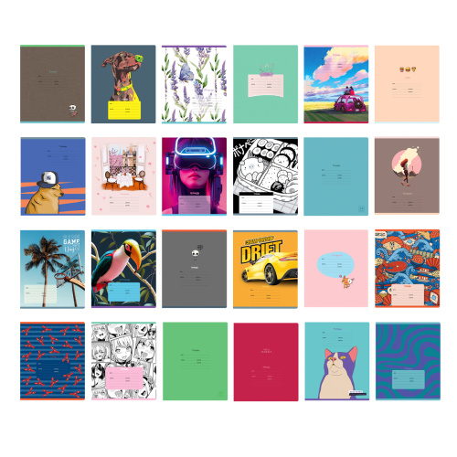 Тетрадь клетка 24л. BG Super Mix-24