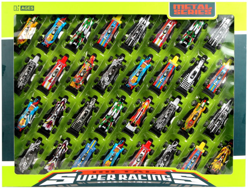 Набор машинок Metal Super Racing speed limit. Гоночная серия 32шт.