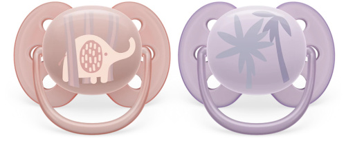 Пустышка для девочек Philips AVENT ultrasoft deco с 0-6 месяцев, 2шт