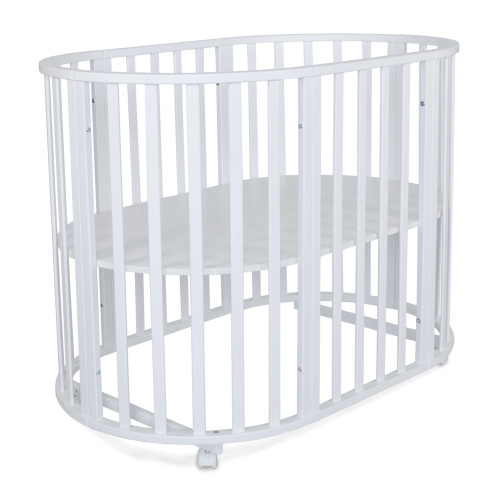 Кровать Омега New 6в1 круг-овал с маятником(белый)