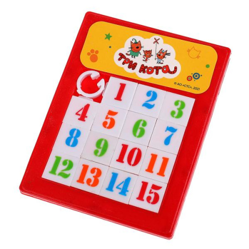 Логическая игра пятнашки Три Кота