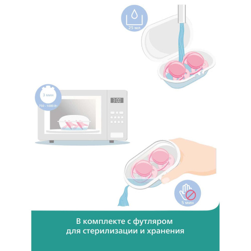Пустышка силиконовая Avent Ultra Air Night 0-6 мес SCF376/12