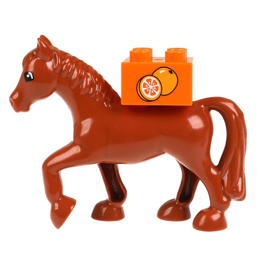 Конструктор Синий Трактор с тележкой 12дет.