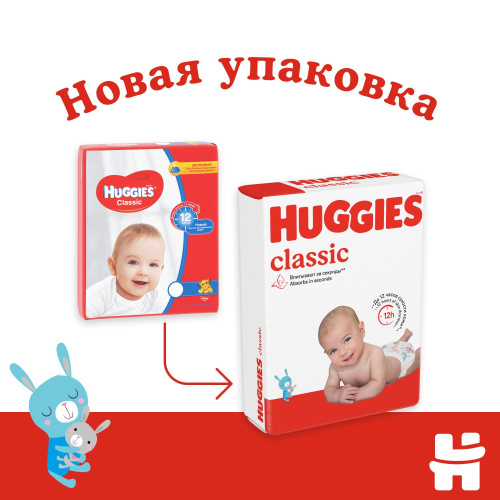 Подгузники Huggies Classic 3 4-9 кг 78 шт