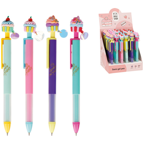 Ручка шариковая автоматическая синяя 0,5мм MESHU Sweets