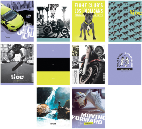 Тетрадь клетка 96л. А5 BG Mix-10 Мальчики