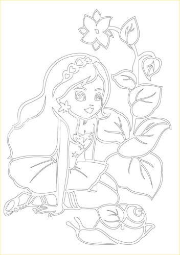 Трафарет Девочка