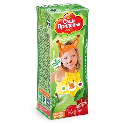 Сок Сады Придонья яблоко, вишня 200 мл