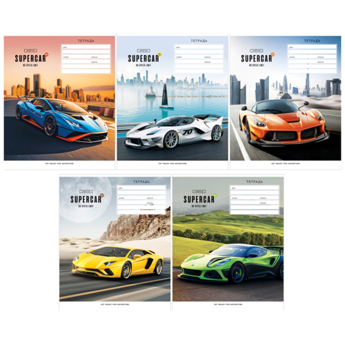 Тетрадь косая линия 12л. ArtSpace Авто. Supercar