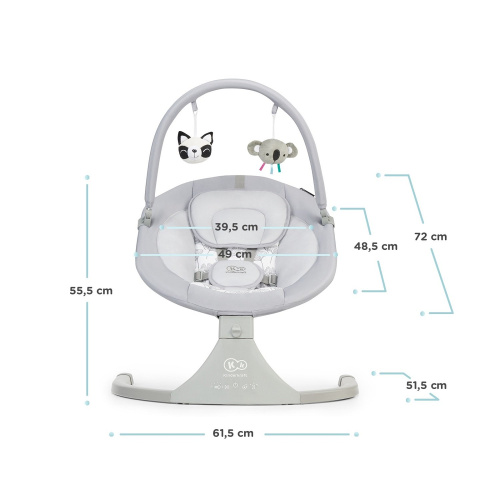 Колыбель-шезлонг Kinderkraft LULI (Grey)