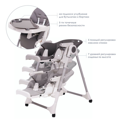 Стульчик для кормления iLovi Light с колесами (Beige)