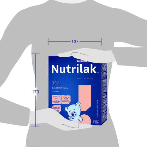 Специалезированная молочная смесь Nutrilak Premium ПРЕ для недоношенных детей, 350гр