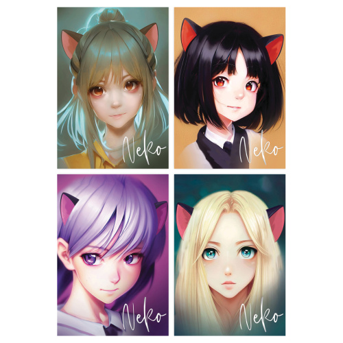 Блокнот А6 40л.  MESHU Neko