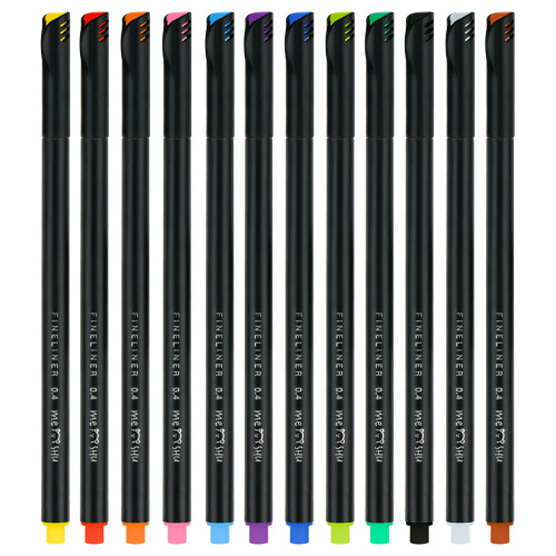 Набор капиллярных ручек MESHU 12цв.