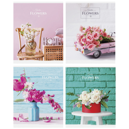 Тетрадь клетка 48л. ArtSpace Цветы. Garden flowers