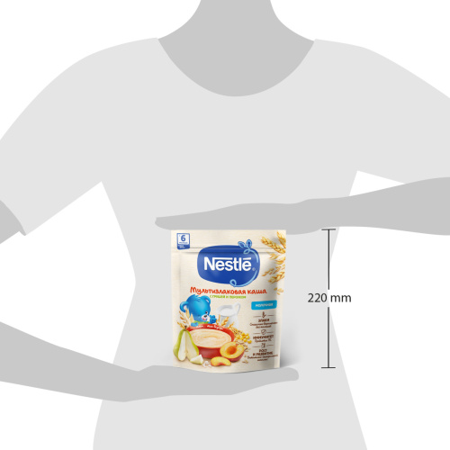 Молочная каша Nestle мультизлаковая груша и персик 200г