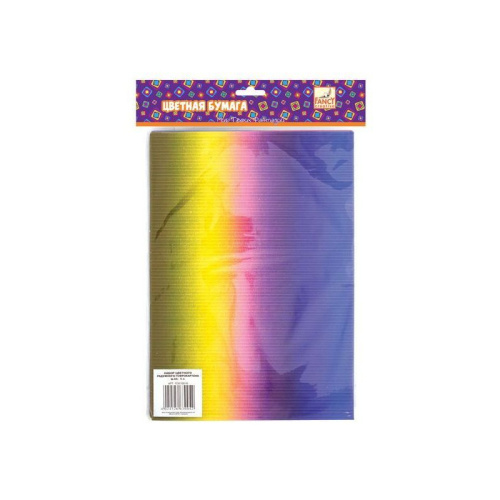 Набор цветного гофрокартона 5л. Fancy радужного