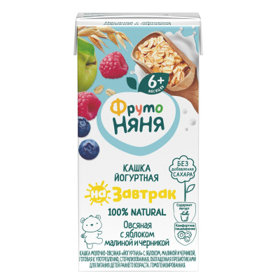 Кашка молочная Фруто Няня йогуртная яблоко-малина-черника 200 мл с 6 ...