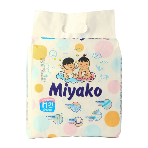 Детские подгузники Miyako размер М 21шт