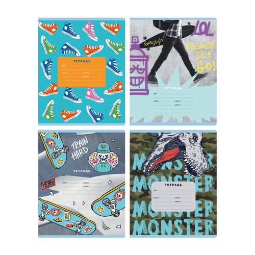 Тетрадь линия 18л. BG Mix-12. Мальчики