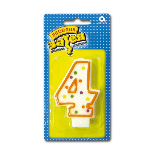 Свеча для торта цифра 4