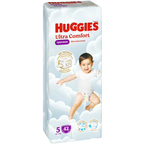 Подгузники- трусики Huggies UC для мальчиков 5 12-17кг 42шт