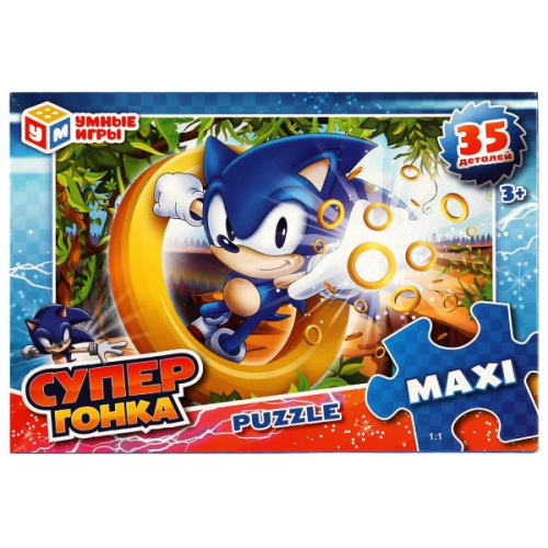 Пазлы-макси 35дет. Соник. Супергонка