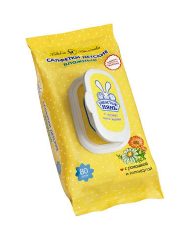 Влажные салфетки Ушастый Нянь 80 шт