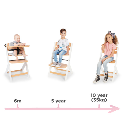 Стульчик для кормления Kinderkraft ENOCK (Full White)