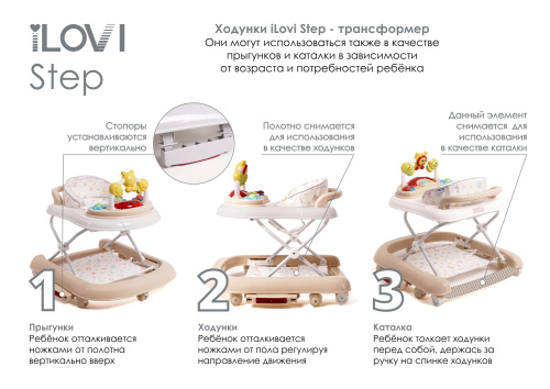 Детские ходунки iLovi Step (Бежевые)