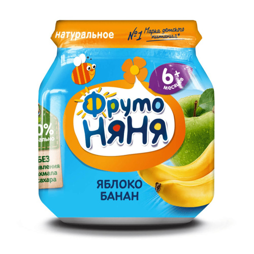 Пюре Фруто Няня яблоко, банан 100 г