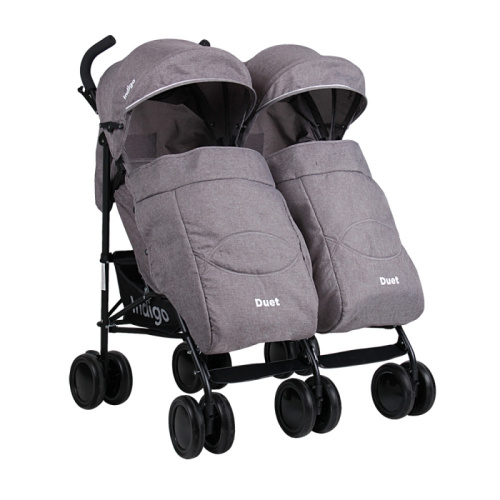 Коляска-трость для двойни Duet(серый)