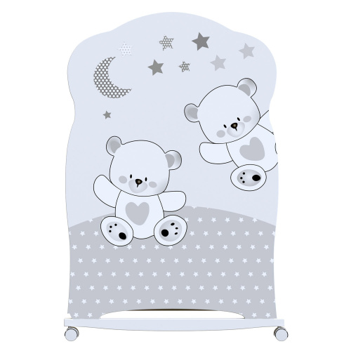 Кровать детская Funny bears с колесом и качалкой(белый)