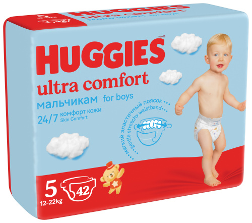 Подгузники Huggies Ultra Comfort Jumbo 5 для мальчиков 42шт