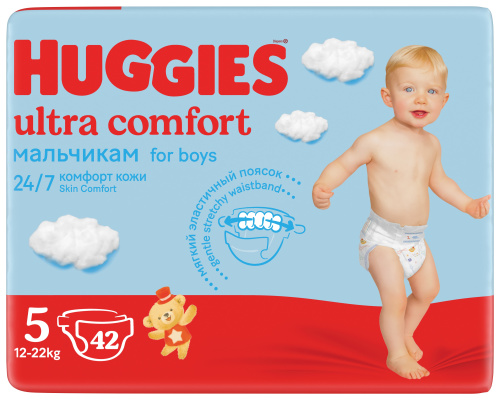 Подгузники Huggies Ultra Comfort Jumbo 5 для мальчиков 42шт