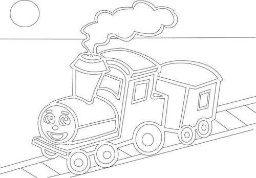 Трафарет Паровозик