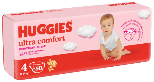 Подгузники Huggies Ultra Comfort Jumbo 4 для девочек 50шт