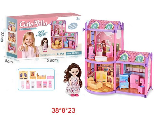 Набор Дом для кукол Cutie Villa с мебелью и куклой