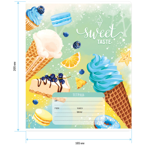 Тетрадь клетка 24л. ArtSpace Рисунки. Bright sweets