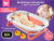 Ванночка Roxy Kids складная с термометром и матрасиком (КИТЫ, розовый)