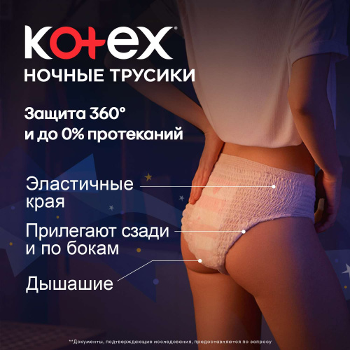 Ночные одноразовые трусики Kotex 2шт