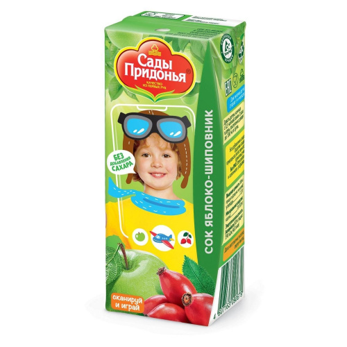 Сок Сады Придонья яблоко, шиповник 200 мл