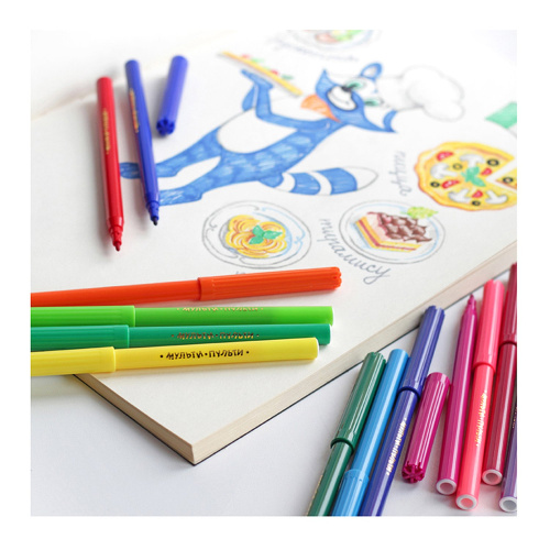 Фломастеры 10цв. Мульти-Пульти Енот в Италии