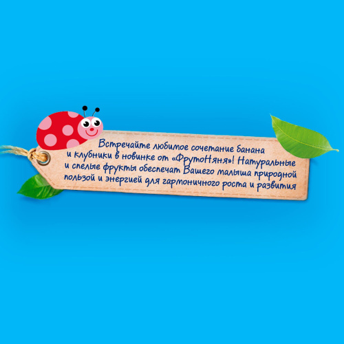 Десерт Фруто Няня яблоко, банан, клубника 90 г