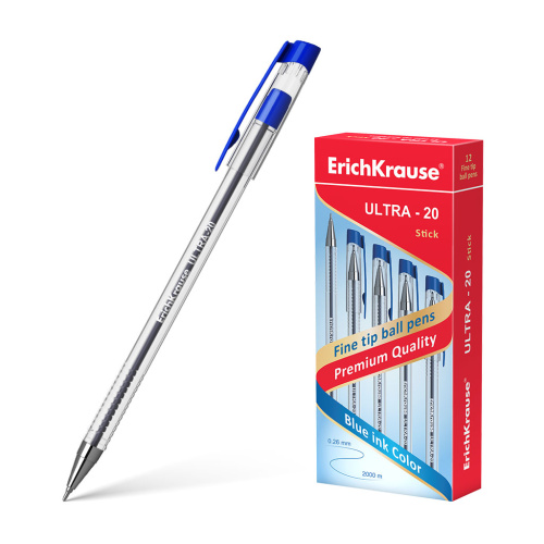 Ручка шариковая синяя ErichKrause ULTRA-20