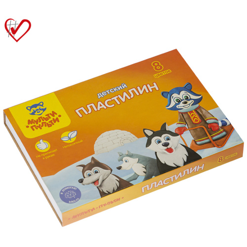 Пластилин 8цв. 120гр. Мульти-Пульти.Енот на Аляске