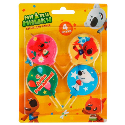 Свечи для торта Ми-ми-мишки 4шт.