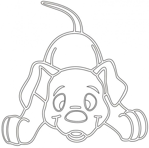 Трафарет Щенок А5